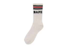 BAPE Line Socks Black:Red White