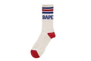 BAPE Line Socks Blue:Red White
