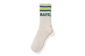 BAPE Line Socks Greed/Yellow White