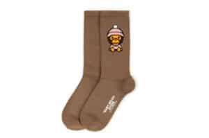BAPE Winter Baby Milo Socks Brown