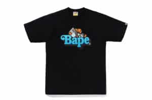 Bape Color Camo Shark Milo on BAPE Tee Black