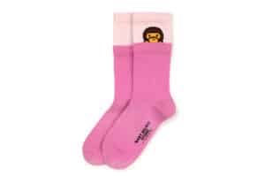 Bape Milo Two Tone Socks Pink