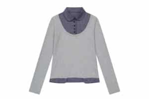 Coyseio Reversible Collar Longsleeves Tee Melange Grey