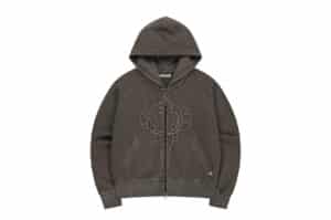 Coyseio Vintage Tape Hood Zip-Up Ash Brown