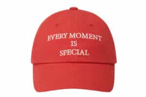 Emis Quote Ball Cap Red