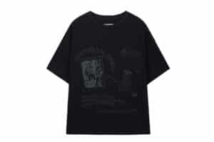 Matin Kim Graffiti Artwork Top Black TS302
