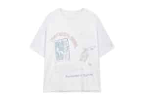Matin Kim Graffiti Artwork Top White TS302