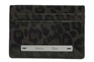 Matin Kim Leopard Vintage Card Wallet Charcoal WL010