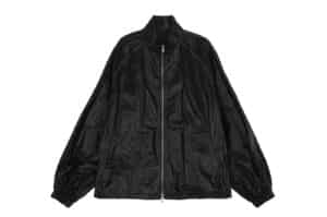 Matin Kim Logo Coating Jumper For Men Black JP502