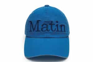 Matin Kim Logo Washed Ball Cap Blue HT707