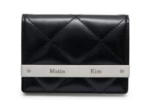 Matin Kim Puff Quilt Wallet Black
