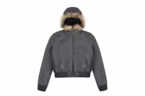 REGEN ZONE Faux Fur Lined Cotton Jacket Grey