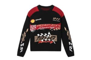 REGEN ZONE SPUR Supercar Racing Boxy Knit Sweater Black:Red