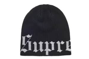 Supreme Old English Printed Beanie (SS26) Black