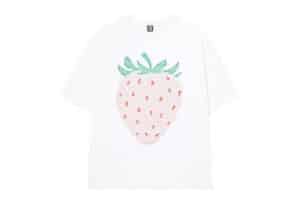 Wondervisitor Ascil Strawberry Overflit Tee White