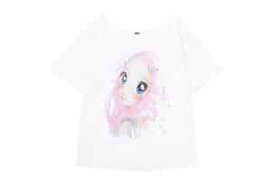Wondervisitor Pink Heesu One Shoulder Tee White