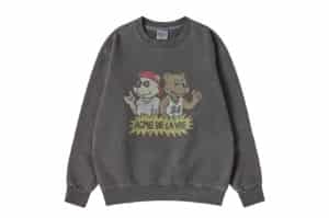 ADLV Rock And Roll AC Bear Pigment Sweatshirt Charcoal