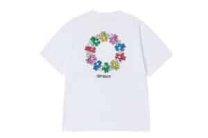 ADLV Round Walking AC Bear Short Sleeve Tee White