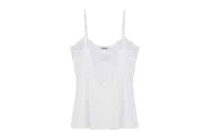 CERRIC Lace Trim Sleeveless White