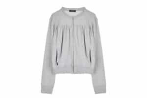 CERRIC Shirring Round Zip Up Grey