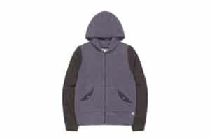Coyseio Button Pocket Zip Up Hoodie Purple