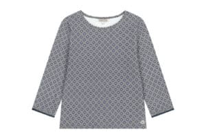 Coyseio Flower Capri Sleeve Tee Grey