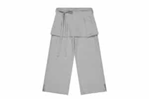 Coyseio Soft Cropped Skirt Pants Melange Grey