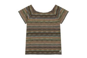 Coyseio Wave Stripe Knit Tee Brown