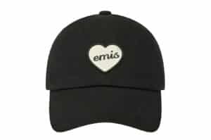 Emis Heart Rubber Patch Ball Cap Black