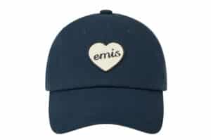 Emis Heart Rubber Patch Ball Cap Navy