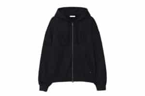 Low Classic Low Washed Zip Up Hoodie Black