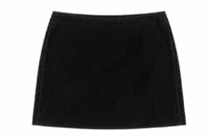 Low Classic Velvet Denim Skirt Black