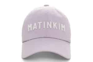 Matin Kim Applique Felt Logo Ball Cap Pink HT011