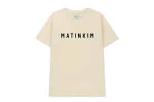Matin Kim Applique Felt Logo Top Cream TS022