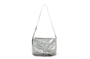 Matin Kim Front Shirring Ribbon Mini Bag Silver BG019