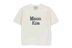 Matin Kim Half Sleeve Logo Pullover White PO007