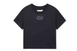 Matin Kim Label Point Lettering Crop Top Black TS090