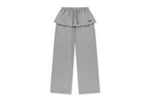 Matin Kim Layered Skirt Jersey Pants Grey PT004