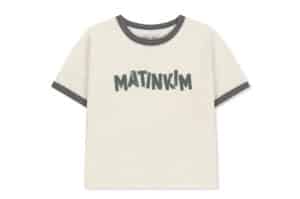 Matin Kim Matin Logo Ringer Crop Top Cream TS014