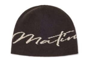 Matin Kim Matin Logo Script Beanie Brown BN001