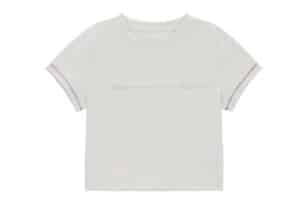 Matin Kim Matin Small Line Logo Stitch Crop Top Light Green TS015