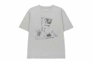 Matin Kim Portrait Graffti Logo Top Light Grey TS011