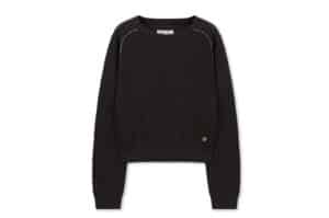 Matin Kim Raglan Sleeve Knit Pullover Dark Brown PO090