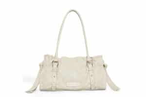 Matin Kim Shirring Tie Buckle Shoulder Bag Beige BG018
