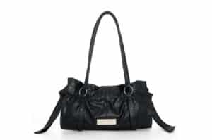 Matin Kim Shirring Tie Buckle Shoulder Bag Black BG018