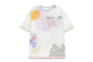 Matin Kim Sketch Graffiti Over Fit Top White TS017