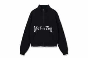 Matin Kim Spell Point Knit Zip Up Black CD319