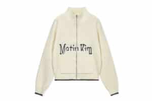 Matin Kim Spell Point Knit Zip Up Ivory CD319