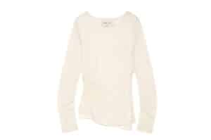 Matin Kim Turn Up Detail Layered Top Light Beige TS014