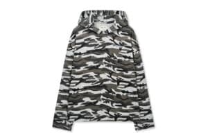 Matin Kim Typo Artwork Camouflage Hoody Khaki TS306